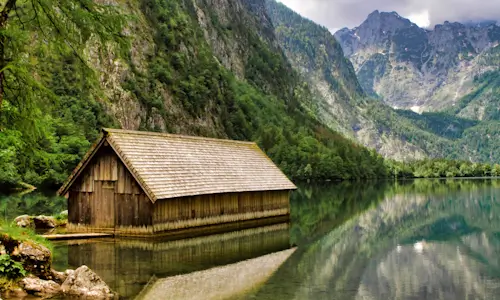 Saturday’s Jigsaw Puzzle – Boathouse By The Lake