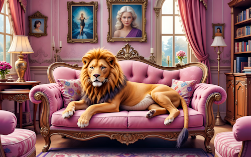 Thursday’s Jigsaw Puzzle – A Pet Lion Relaxing At Home