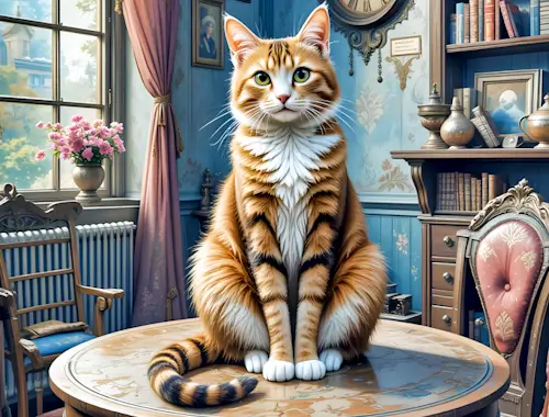 Thursday’s Daily Jigsaw Puzzle – A Cat On A Table