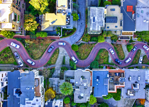 Lombard Street – Friday’s Famous Crooked Street Jigsaw Puzzle