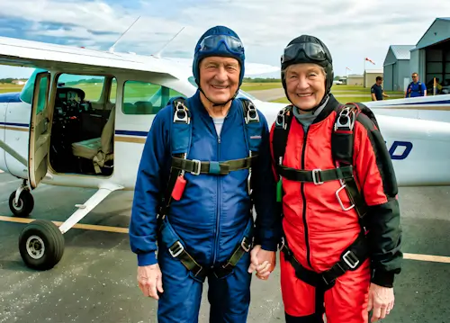 Elderly Skydivers – Wednesday’s Jigsaw Puzzle